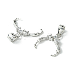 Антикоррозийное родиевое покрытие 925 стерлинговое серебро микропаве кубические цирконии подвески баилы STER-P034-35P