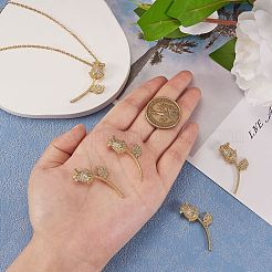 5 шт. Латунные подвески с микропаве&nbsp;ZIRC-SZ0002-53