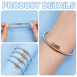 4шт набор тянущихся браслетов из круглых железных цепей&nbsp;BJEW-BC0001-24