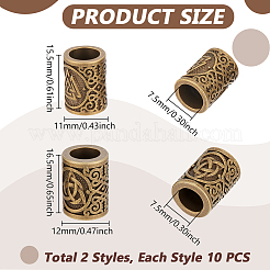 20шт 2 стиля бусины из сплава в тибетском стиле&nbsp;FIND-UN0007-87