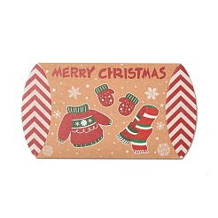Boîtes d'oreiller de bonbons en carton sur le thème de noël&nbsp;CON-G017-02H
