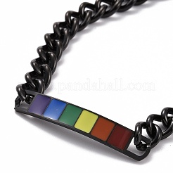 Regenbogen-Pride-Armband&nbsp;LS-BJEW-F419-12B-EB