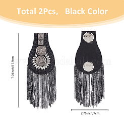 2 шт. модные эполеты с кисточками из сплава DIY-FH0007-13