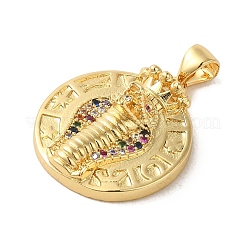 Латунные микро проложить кубического циркония подвески&nbsp;KK-R162-032C-G