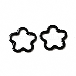 スプレー塗装された201ステンレス鋼の連結リング  花  ミックスカラー  14.5x14x1mm  内径：10x12mm&nbsp;STAS-G304-07