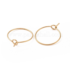Accesorios para pendientes de aro de acero inoxidable quirúrgico 316L con revestimiento iónico (IP)&nbsp;STAS-D164-05G