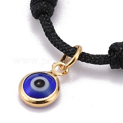 Регулируемые браслеты с шармом из нейлоновой нити X-BJEW-JB06274-01