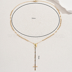 Женские четки с подвеской в виде креста из нержавеющей стали 201 PR5639