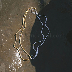 Двухцветные ожерелья-змейки из нержавеющей стали 304 для женщин SN1859
