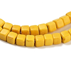 Синтетических нитей бирюзовые бусы&nbsp;X-TURQ-G108-4x4mm-06