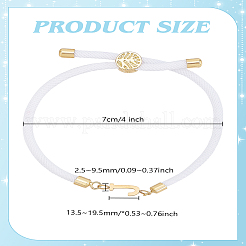 1 bracelet coulissant réglable en nylon pour femme&nbsp;BJEW-LP0001-33J-G