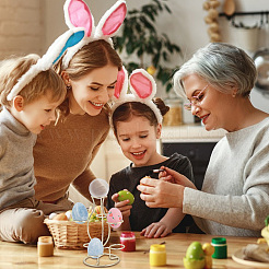 Железные подставки для пасхальных яиц с 7 слотом ODIS-WH0058-21B-G