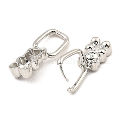 Латунные болтающиеся серьги обруча EJEW-G362-04P