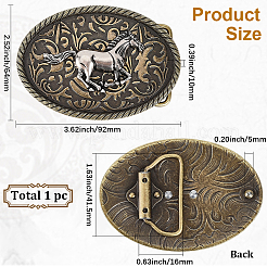Застежка ремня из сплава PALLOY-WH20048-05