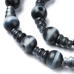 Бусины гуру с 3 отверстием «кошачий глаз» G-K149-52A