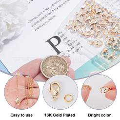 30 шт. латунный карабин с 30 шт. открытых соединительных колец KK-GO0001-16