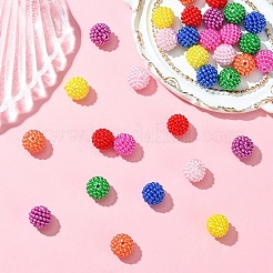 32 pz 8 colori perle acriliche imitazione perla&nbsp;OACR-YW0002-37