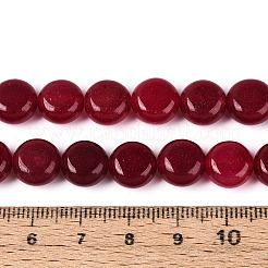 Окрашенные природные белый нефрит бисер пряди&nbsp;G-T143-16N