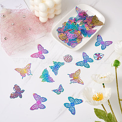 48 pendentif en filigrane en acier inoxydable de style 201&nbsp;STAS-FW0001-13