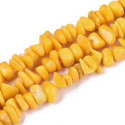 Окрашенные натуральные желтые нефритовые бусинки&nbsp;G-ZX005-13E