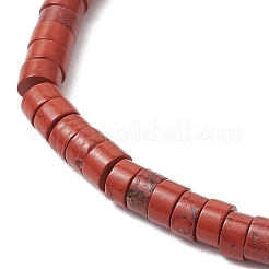 天然レッドジャスパービーズストレッチブレスレット男性用女性用  内径：2インチ（5.1cm）&nbsp;BJEW-JB11670-01