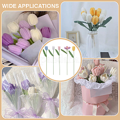 5шт. 5-х цветная шерстяная пряжа искусственный цветок тюльпана&nbsp;AJEW-FG0004-63