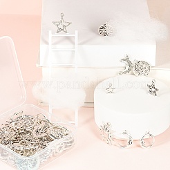 96 pendentif en alliage de style tibétain géométrique représentant la lune&nbsp;TIBEP-LS0001-09