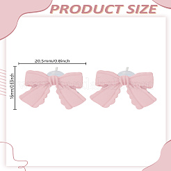 1 пара сережек-гвоздиков из сплава в форме банта&nbsp;EJEW-LP0003-47