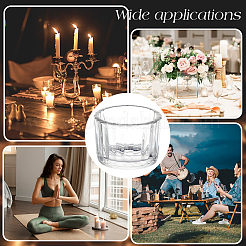 12 шт. прозрачные стеклянные подсвечники DJEW-GA0001-57