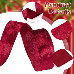 15 ярд двух видов полиэстеровых односторонних бархатных лент SRIB-BC0001-31C