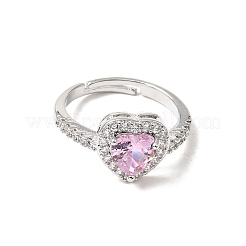 Messing Micro Pave Zirkonia Manschette offene Ringe&nbsp;CU-CBA5C10-04P