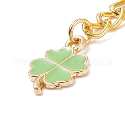 St. Patrick's Day Kleeblatt-Emaille-Charme-Schlüsselanhänger&nbsp;KEYC-JKC00367-02