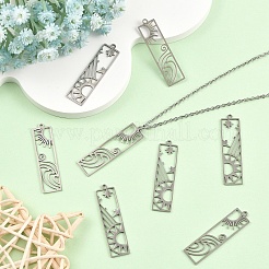 8 шт. 2 стиля подвески из нержавеющей стали 201&nbsp;STAS-YW0011-07