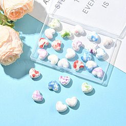 26шт 5 цвета фарфоровые бусины ручной работы PORC-FS0001-33