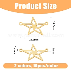 20 шт. 2 цвета 201 нержавеющая сталь соединительные подвески&nbsp;STAS-DC0009-25