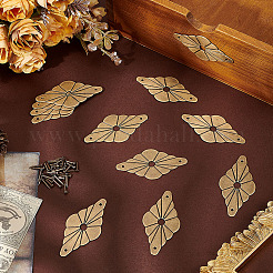 12 шт. ромбовидные латунные плоские шайбы KK-PH0013-57AB