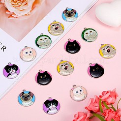 Подвески из сплава с принтом в 18 стилях&nbsp;ENAM-SZ0004-08