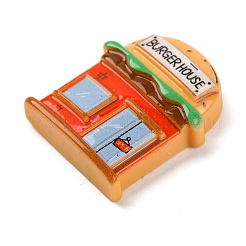 Бургер шоп непрозрачная смола магазин декоден кабошоны CRES-Z008-02D