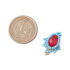 Подвески-слезинки из стеклянных бусин&nbsp;PALLOY-MZ00540-02