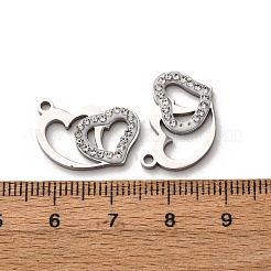 Подвески из нержавеющей стали 304 со стразами из глины&nbsp;STAS-P406-17C-P