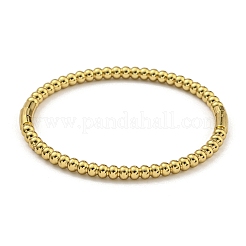 Brazaletes con bisagras y cuentas de acero inoxidable 202 con revestimiento al vacío de PVD para mujeres y hombres&nbsp;BJEW-M317-06C-G