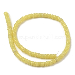 天然石レモンジェイド翡翠ビーズ連売り  滑らかなロンデル  6.5x2.5mm  穴：1.1mm  約167個/連  14.88''（37.8センチメートル）&nbsp;GG-CBAC08A-A03-01