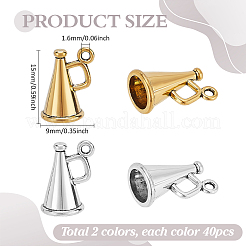 80 pièces 2 couleurs pendentifs en alliage de style tibétain&nbsp;TIBEP-PH0001-79