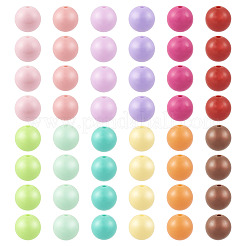 120шт 12 цвета непрозрачные акриловые бусины MACR-TA0001-31