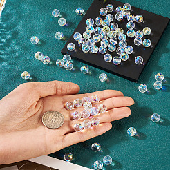 Стеклянные бусины с цветным покрытием ab&nbsp;EGLA-TA0013-01A