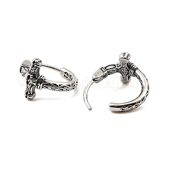 Серьги-кольца из хирургической нержавеющей стали 316 с черепом для женщин и мужчин EJEW-D096-04A-AS