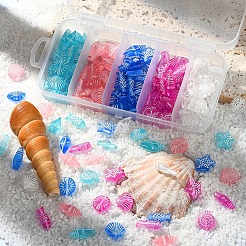 50 г 5 цвета ремесленного стиля прозрачные акриловые бусины&nbsp;TACR-YW0001-52