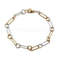 Браслеты из овальной цепочки из нержавеющей стали 304 для женщин BJEW-D377-01B