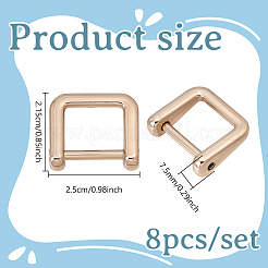 8 шт. застежки для подвески сумки из цинкового сплава&nbsp;FIND-NB0006-45