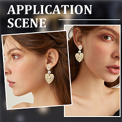 10 шт. плоская круглая фурнитура для сережек-гвоздиков с клевером из латуни&nbsp;DIY-BBC0001-36